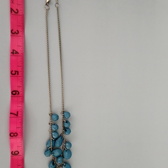 Elegant Blue Beaded Necklace - Picture 3 of 3